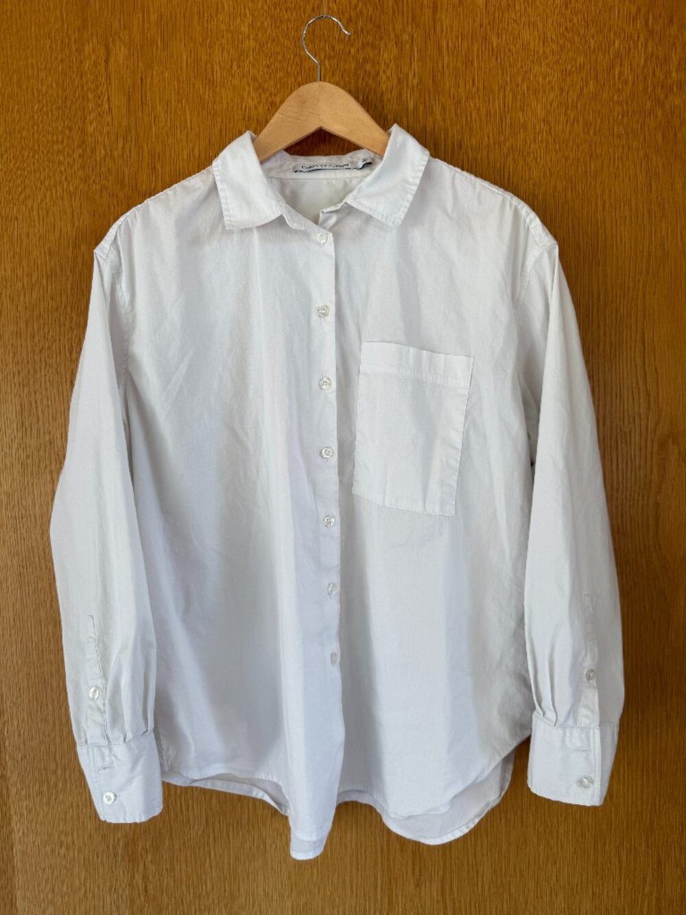 Calvin Klein Jeans Crisp White Button Down Shirt - L - Women's